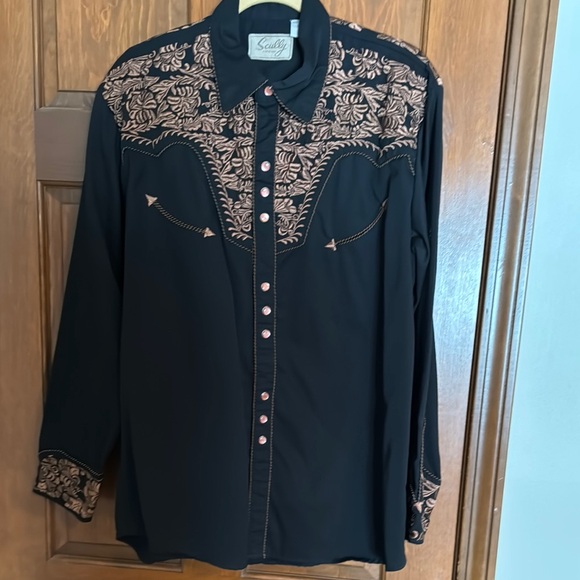 Scully Other - Scully Black and Tan Casual Button Down Shirt